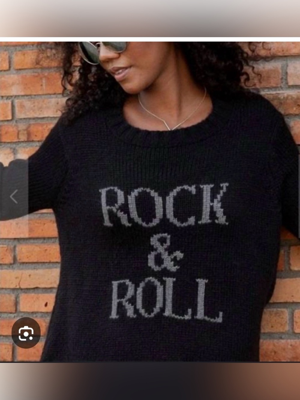 Wooden Ships S/M Black Rock & Roll Mohair Blend Swester
